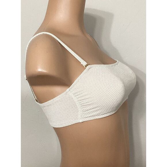 New. Nordstrom ivory & gold metallic thread bikini. Normally $119 - Picture 6 of 12